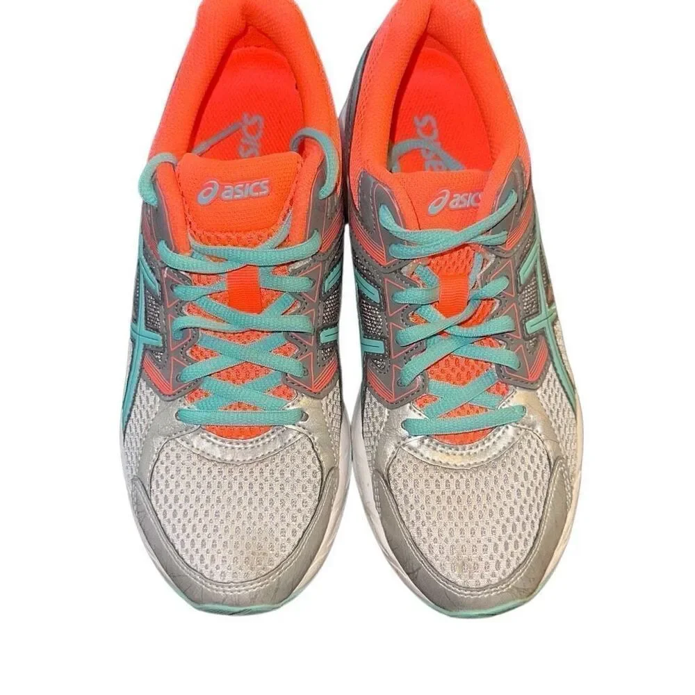 ASICS Gel Contend 3 Sneakers Running Shoes. Womens Size 6.5 Coral Turquoise Gray - Picture 9 of 9